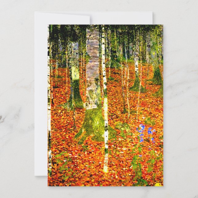Gustav Klimt Björkträd Inbjudningar (Framsida)