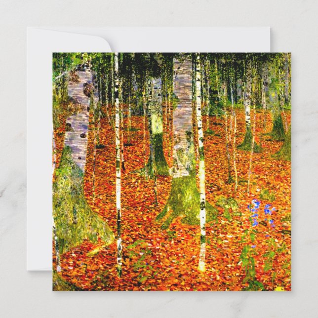 Gustav Klimt Björkträd Inbjudningar (Framsida)