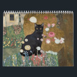 Gustav Klimt Black Cat I en Blomsterträdgård, Katt Kalender<br><div class="desc">Gustav Klimts "svarta katt i en Blomsterträdgård" är en levande och vismisk målning som fångar Art nouveau innersta väsen. Målningen har en slimmad svart katt med smart och vacker ögon, som ser fin ut i en symfoni med levande blommor. Kattens päls är en rik, svart mörk och blommorna är en...</div>