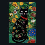 Gustav Klimt Black Cat I en Blomsterträdgård, Katt Poster<br><div class="desc">Gustav Klimt Black Cat I en Blomsterträdgård Poster Cat Art en svart katt, päls gleaming i solljus, sitter regelbundet mitt i fält på färgade vilda blommor. Kuriositet fyller ögonen på en svart katt som genomkorsas av en ängsskugga med vibrerande blomning. Gustav Klimt (1862-1918) var en framstående österrikisk symbolmålare och en...</div>