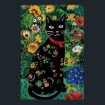 Gustav Klimt Black Cat I en Blomsterträdgård, Katt Poster<br><div class="desc">Gustav Klimt Black Cat I en Blomsterträdgård Poster Cat Art en svart katt, päls gleaming i solljus, sitter regelbundet mitt i fält på färgade vilda blommor. Kuriositet fyller ögonen på en svart katt som genomkorsas av en ängsskugga med vibrerande blomning. Gustav Klimt (1862-1918) var en framstående österrikisk symbolmålare och en...</div>