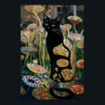 Gustav Klimt Black Cat I en Blomsterträdgård, Katt Poster<br><div class="desc">Gustav Klimt Black Cat I en Blomsterträdgård Poster Cat Art en svart katt, päls gleaming i solljus, sitter regelbundet mitt i fält på färgade vilda blommor. Kuriositet fyller ögonen på en svart katt som genomkorsas av en ängsskugga med vibrerande blomning. Gustav Klimt (1862-1918) var en framstående österrikisk symbolmålare och en...</div>