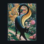 Gustav Klimt Black Cat I en Blomsterträdgård, Katt Vykort<br><div class="desc">Gustav Klimt Black Cute Cat I en Blomsterträdgård Poster Cat Art en svart katt, päls gleaming i solljus, sitter regelbundet mitt i fält på färgade vilda blommor. Kuriositet fyller ögonen på en svart katt som genomkorsas av en ängsskugga med vibrerande blomning. Gustav Klimt (1862-1918) var en framstående österrikisk symbolmålare och...</div>