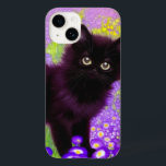 Gustav Klimt Black Kitten<br><div class="desc">iphone case med en Gustav Klimt svart kattunge! Denna vidsynta skönhet finns i grönten fält i lila blommor. En tankfull gåva till kattälskare och österrikiska konstentusiaster!</div>