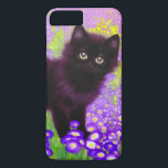 Gustav Klimt Black Kitten<br><div class="desc">iphone case med en Gustav Klimt svart kattunge! Denna vidsynta skönhet finns i grönten fält i lila blommor. En tankfull gåva till kattälskare och österrikiska konstentusiaster!</div>