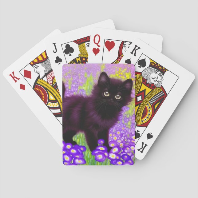 Gustav Klimt Black Kitten Casinokort (Baksidan)