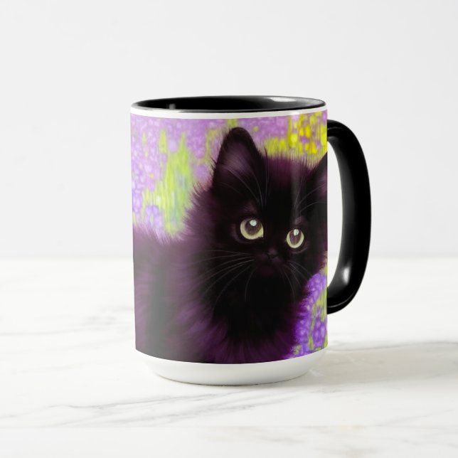Gustav Klimt Black Kitten Mugg (Framsida höger)