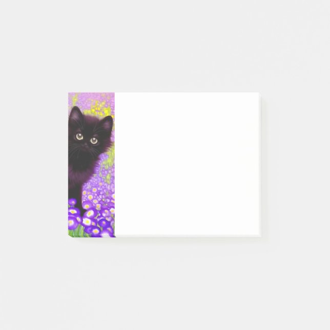 Gustav Klimt Black Kitten Post-it Block (Framsida)