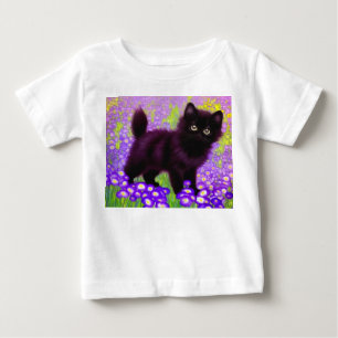 Gustav Klimt Black Kitten T Shirt