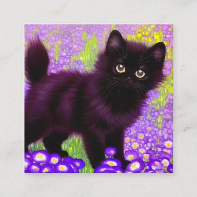 Gustav Klimt Black Kitten Tilläggskort (Framsida)