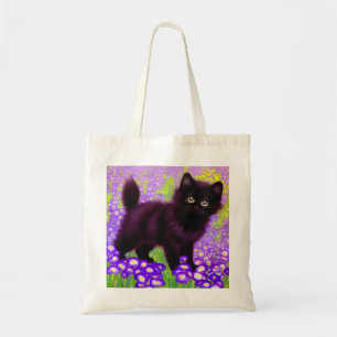 Gustav Klimt Black Kitten Tygkasse