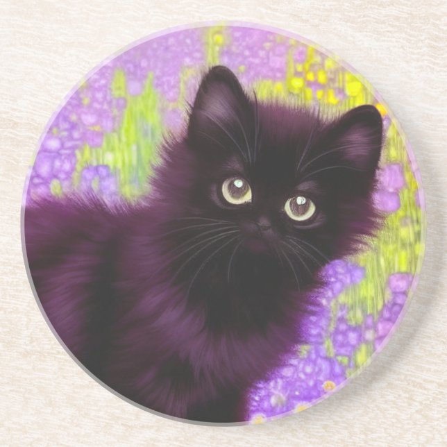 Gustav Klimt Black Kitten Underlägg (Framsidan)