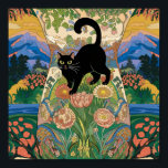 Gustav Klimt Blommigt Black Cat Vintage Art Poster<br><div class="desc">Gustav Klimts "svarta katt i en Blomsterträdgård" är en levande och vismisk målning som fångar Art nouveau innersta väsen. Målningen har en slimmad svart katt med smart och vacker ögon, som ser fin ut i en symfoni med levande blommor. Kattens päls är en rik, svart mörk och blommorna är en...</div>