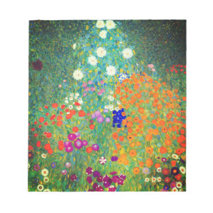 Gustav Klimt Blomsterträdgård Anteckningsblock