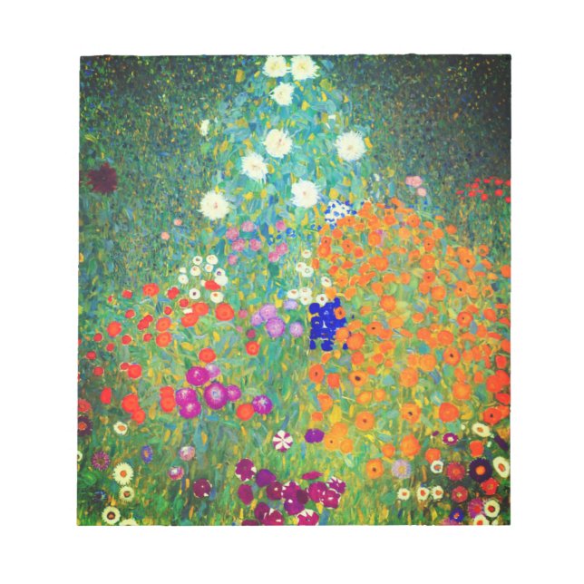 Gustav Klimt Blomsterträdgård Anteckningsblock (Framsida)