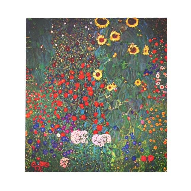Gustav Klimt Blomsterträdgård Anteckningsblock (Framsida)