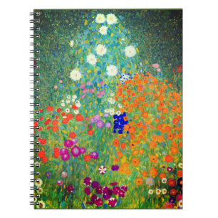 Gustav Klimt Blomsterträdgård Anteckningsbok