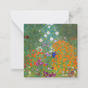 Gustav Klimt - Blomsterträdgård Anteckningskort