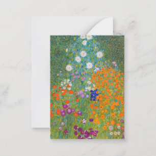 Gustav Klimt - Blomsterträdgård Anteckningskort