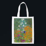 Gustav Klimt - Blomsterträdgård Återanvändbar Påse<br><div class="desc">Blomsterträdgård - Gustav Klimt 1905-1907</div>