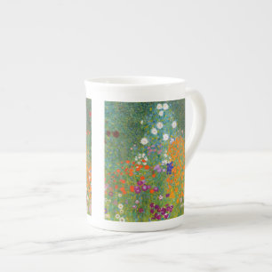 Gustav Klimt: Blomsterträdgård Benporslin Mugg