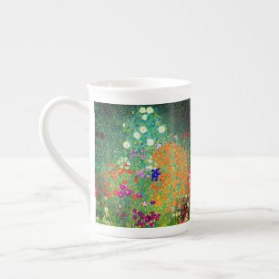 Gustav Klimt Blomsterträdgård Benporslin Mugg