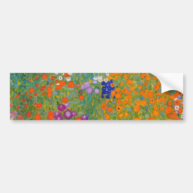 Gustav Klimt - Blomsterträdgård Bildekal (Framsidan)