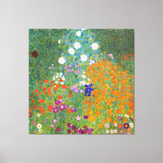 Gustav Klimt: Blomsterträdgård Canvastryck