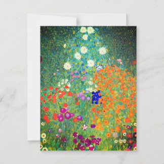Gustav Klimt Blomsterträdgård Card
