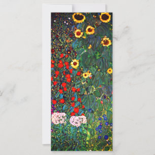 Gustav Klimt Blomsterträdgård Card