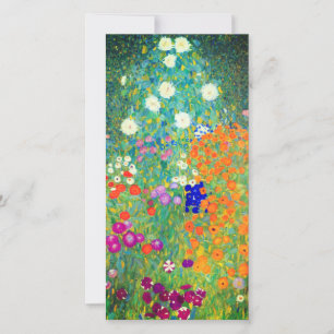 Gustav Klimt Blomsterträdgård Card
