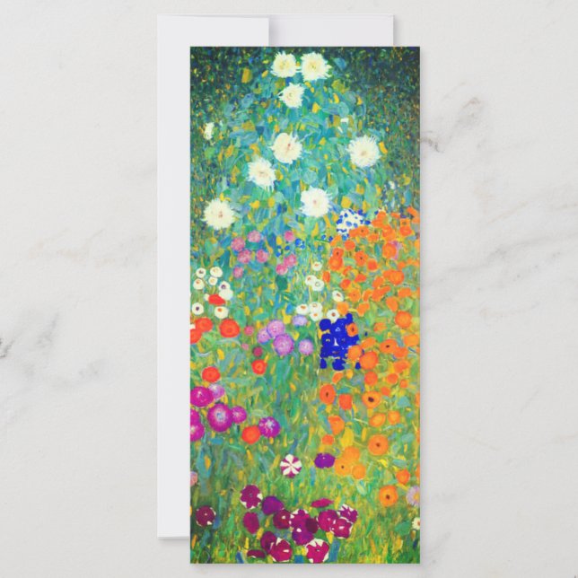 Gustav Klimt Blomsterträdgård Card (Framsida)
