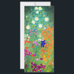 Gustav Klimt Blomsterträdgård Card<br><div class="desc">Kort med Gustav Klimts Blomsterträdgård för oljemålning (1906). En vacker trädgård av lila,  rött,  vitt,  blått och orange blommor. En underbar gåva till fläkt av Art nouveau och österrikisk konst.</div>