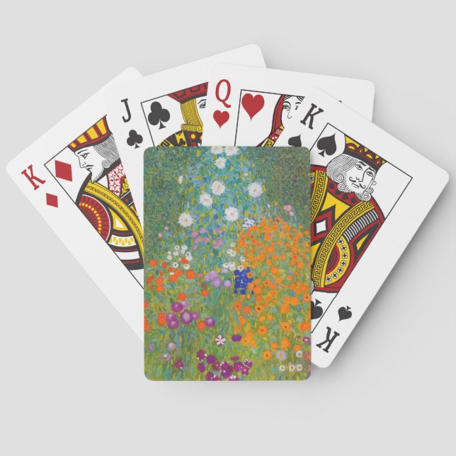 Gustav Klimt - Blomsterträdgård Casinokort (Baksidan)