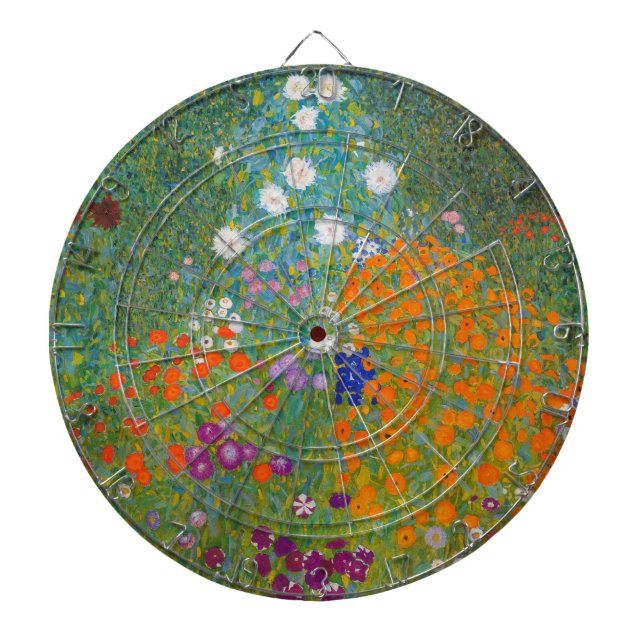 Gustav Klimt - Blomsterträdgård Darttavla (Framsidan)