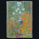 Gustav Klimt - Blomsterträdgård Filt<br><div class="desc">Blomsterträdgård - Gustav Klimt 1905-1907</div>