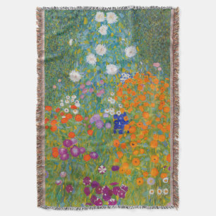 Gustav Klimt - Blomsterträdgård Filt