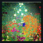 Gustav Klimt Blomsterträdgård Fototryck<br><div class="desc">Photo Print med Gustav Klimts Blomsterträdgård för oljemålning (1906). En vacker trädgård av lila,  rött,  vitt,  blått och orange blommor. En underbar gåva till fläkt av Art nouveau och österrikisk konst.</div>