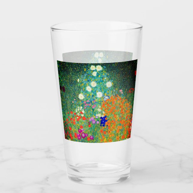 Gustav Klimt Blomsterträdgård Glaskopp (Framsida)