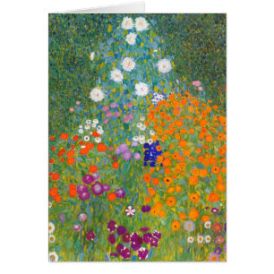 Gustav Klimt: Blomsterträdgård Hälsningskort