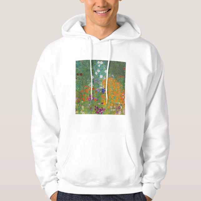 Gustav Klimt - Blomsterträdgård Hoodie (Framsida)