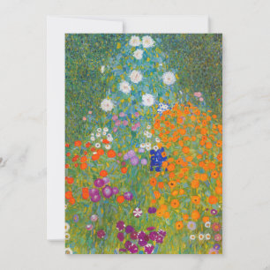 Gustav Klimt - Blomsterträdgård Inbjudningar