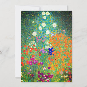 Gustav Klimt Blomsterträdgård Inbjudningar