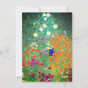 Gustav Klimt Blomsterträdgård Inbjudningar