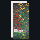 Gustav Klimt Blomsterträdgård Inbjudningar<br><div class="desc">Kort med Gustav Klimts oljemålning Farm Garden med solblommor (1907). En vacker trädgård av solblommor och grönblå,  röd,  lila,  rosa och vita blommor. En underbar gåva till fläkt av Art nouveau och österrikisk konst.</div>