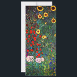 Gustav Klimt Blomsterträdgård Inbjudningar<br><div class="desc">Kort med Gustav Klimts oljemålning Farm Garden med solblommor (1907). En vacker trädgård av solblommor och grönblå,  röd,  lila,  rosa och vita blommor. En underbar gåva till fläkt av Art nouveau och österrikisk konst.</div>