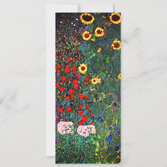 Gustav Klimt Blomsterträdgård Inbjudningar (Framsida)