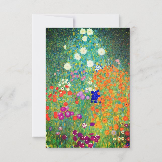 Gustav Klimt Blomsterträdgård Inbjudningar (Framsida)