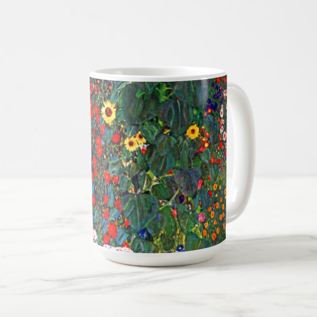 Gustav Klimt Blomsterträdgård Kaffemugg (Framsida höger)