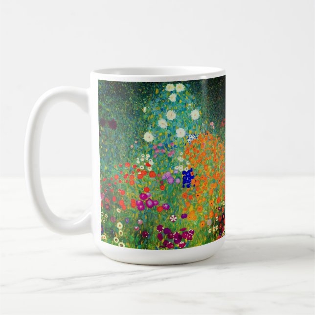 Gustav Klimt Blomsterträdgård Kaffemugg (Vänster)
